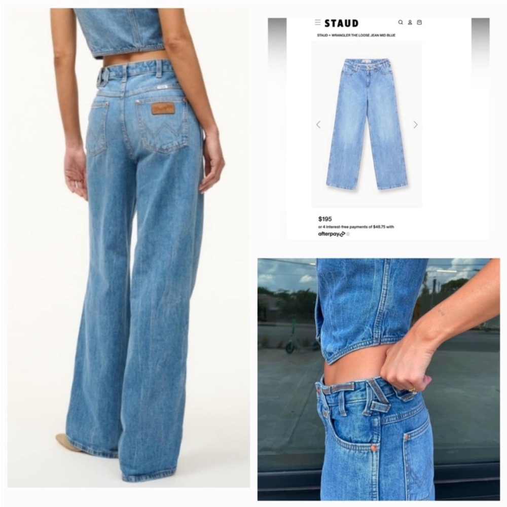 Wrangler & STAUD collab Women's Blue Jeans
